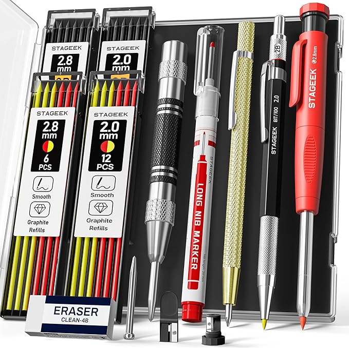STAGEEK 14 Pack Carpenter Pencil Set by STAGEEK