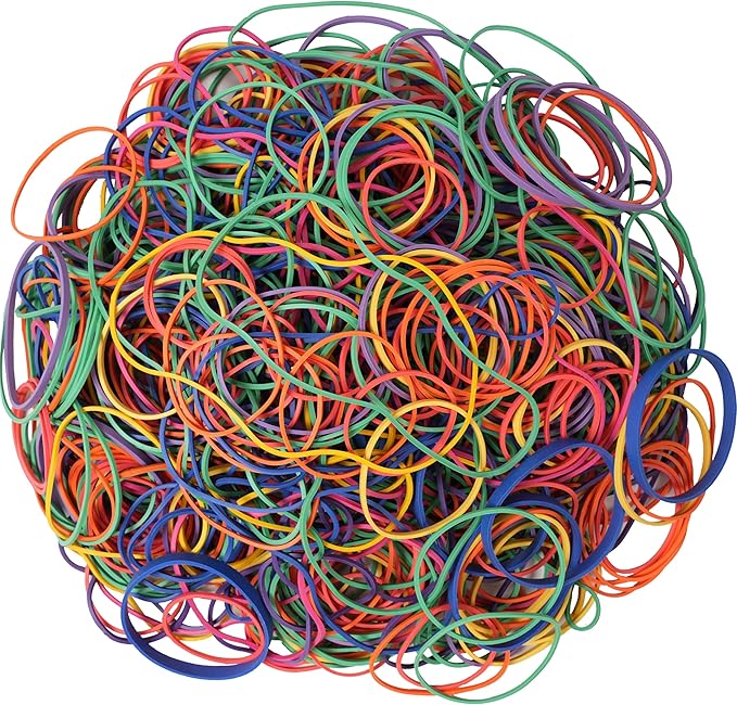 HAIDIBAO Rubber Bands Assorted Sizes 0.5lbs Multicolor Elastic Bands - Image 2