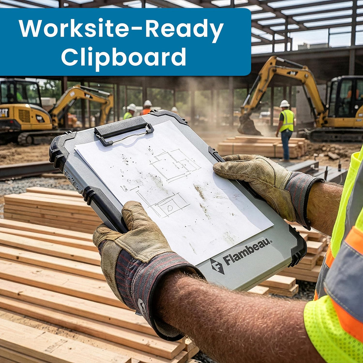 Flambeau Heavy-Duty Contractor Clipboard Document Holder, Portable Storage Or...