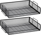 Mind Reader Stackable Paper Tray, Desktop Organizer, File Storage, Metal Mesh - Image 8