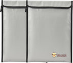 2 Pcs Fireproof Document Bag, Waterproof Fireproof Money Bag by Unknown