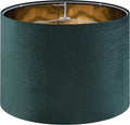 GO&SO Green Velvet Medium Lamp Shades Drum Lamp Shades 13" Top x 13" Bottom x by GOSO
