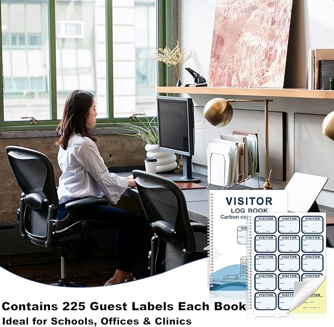 1 Pack of Visitor Badges Log - Image 6