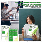 2 Pack Visitor Badges with Carbon Copy Visitor Stickers Letter Size Visitor Log - Image 6