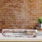 Signs ByLITA Floral Pattern Customized Nameplate | Rose Blush Personalized Full - Image 2