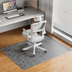 Delamu Office Chair Mat for Hardwood Floor, Non-Slip PVC Woven Computer Desk Chair Mat, 45"×53" Heavy Duty Hard Floor Protector for Rolling Chairs, Black & White, Not for Carpet