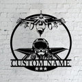 Personalized Metal Airplane Wall Art, Airplane Name Sign, Customized Pilot Name by Unknown