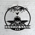 Personalized Metal Airplane Wall Art, Airplane Name Sign, Customized Pilot Name by Unknown