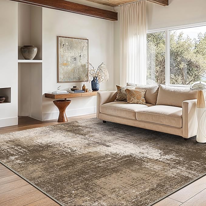 GENIMO Washable Area Rugs for Living Room, 8x10 Vintage Non Slip Rugs, Low Pile - Image 2