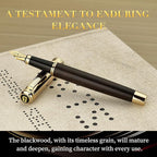 BEILUNER 316 Fountain Pen, Stunning Luxury Blackwood, 24K Gilded Nib, Gorgeous - Image 4