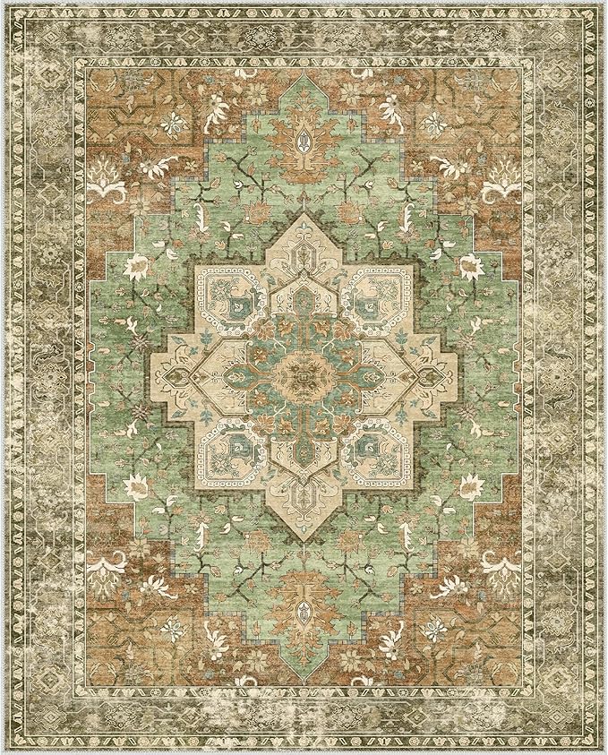 GENIMO 8x10 Area Rugs for Living Room, Machine Washable Rug, Non Slip Indoor - Image 7