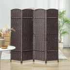 HOMCOM Room Divider, 4 Panel Folding Privacy Screen, 5.6' Tall Freestanding - Image 6