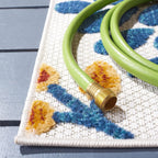 safavieh cabana outdoor runner rug 2'x6', modern cream, side view