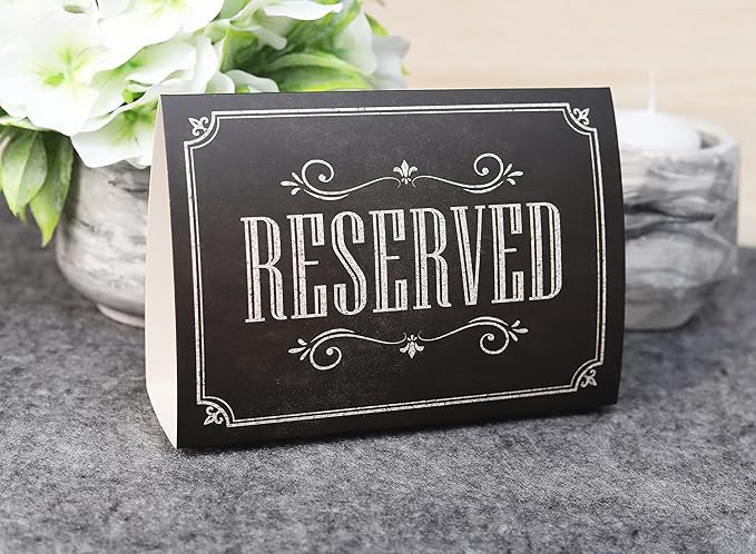 20 Pack Rustic Reserved Table Sign - Image 6