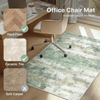 Office Chair Mat for Hardwood Tile Floor, Abstract 48"X 60" Desk Mats for - Image 3