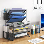 simple trending 7 tier desk file organizer, letter shown in use