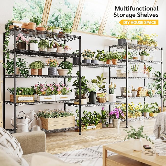 REIBII 75''H Storage Shelves Metal Shelving Unit, 6 Tier Wire Shelving - Image 7