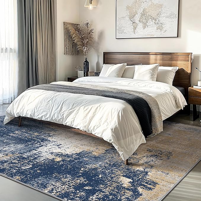 GENIMO Washable Area Rugs for Living Room, 8x10 Modern Non Slip Rugs, Low Pile - Image 2
