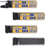 June Gold 640 Pieces, 0.5 mm 2B Lead Refills, 160 Pieces Per Dispenser by JuneGold