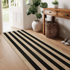 washable 2x6 striped modern easy jute runner indoor, main product view