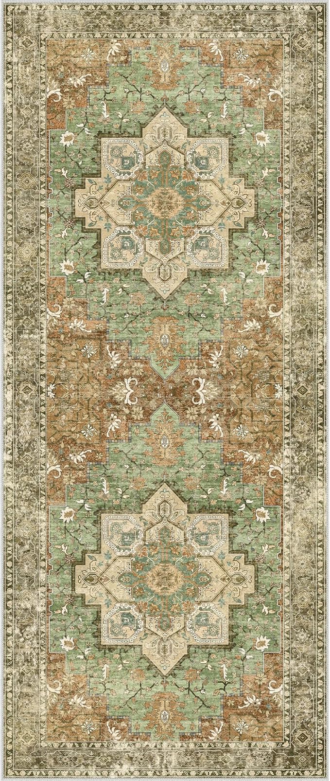 GENIMO 2'6"x6 Runner Rugs for Hallway, Machine Washable Non Slip Vintage Rugs - Image 7