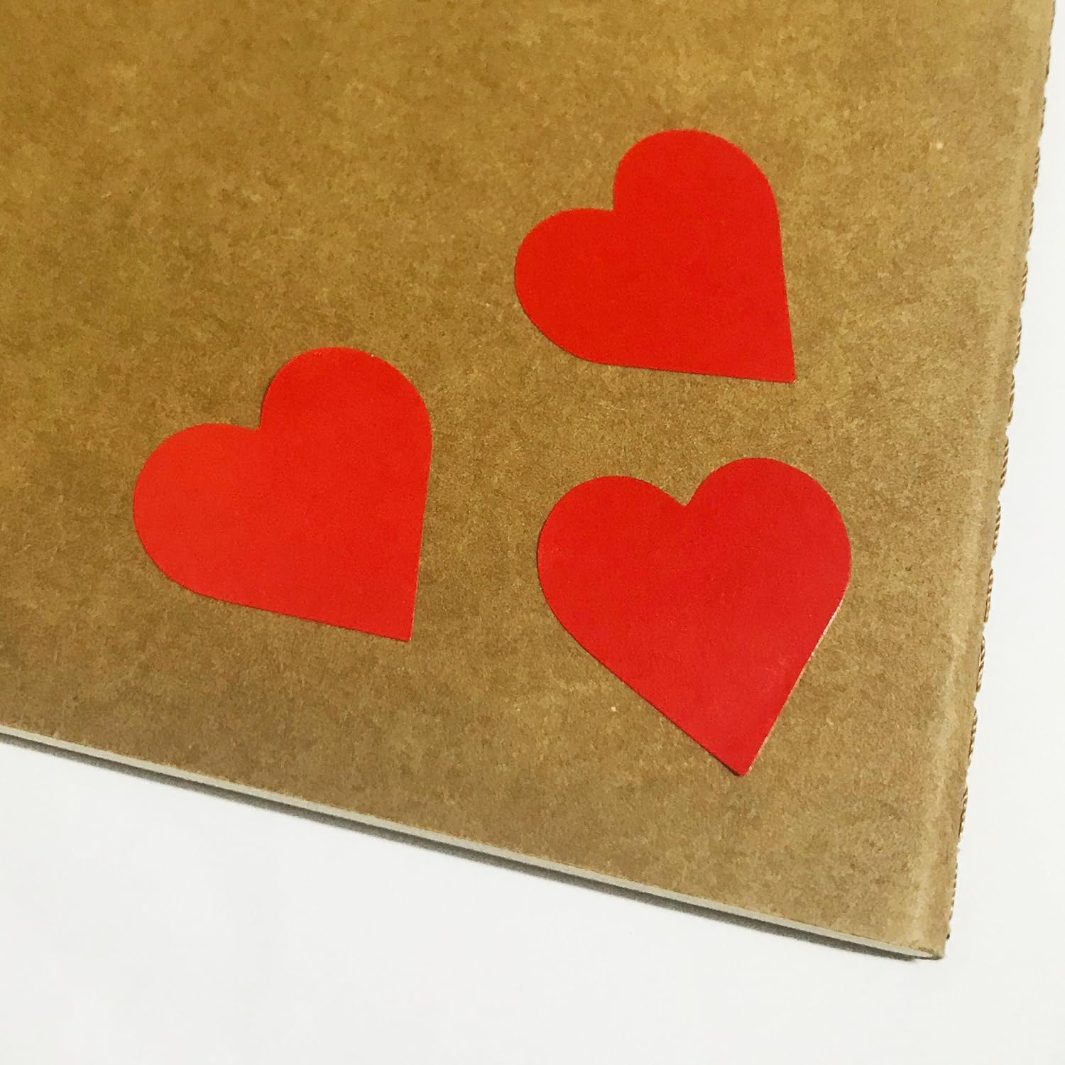 1200 Pack, 1" Red Heart Stickers Labels - 50 Sheets