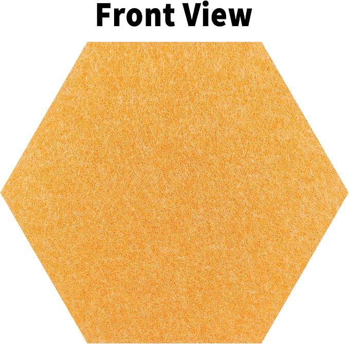 12'' Medium Hexagon Cork-Bulletin Board Tiles Frameless 10 Pack Adhesive - Image 2