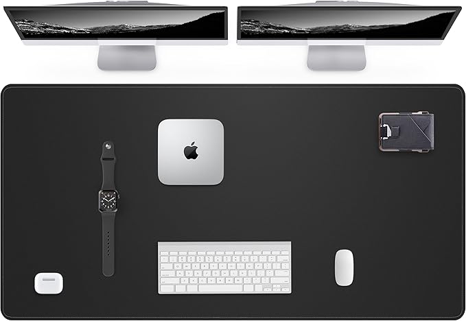 Leather Desk Pad Protector, Large Mouse Pad, Non-Slip Desk Blotter, Waterproof by AFIING