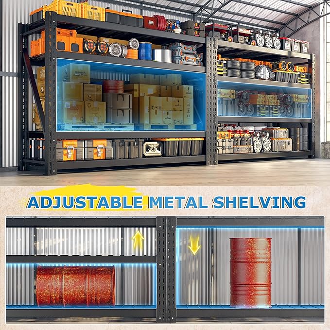Bepatio 11000LBS Garage Shelving Heavy Duty Storage Shelves Adjustable 4-Tier - Image 6