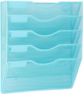 EASEPRES 5 Pocket Mesh Hanging Wall File Organizer, Wall Mounted Mail Paper by EASEPRES
