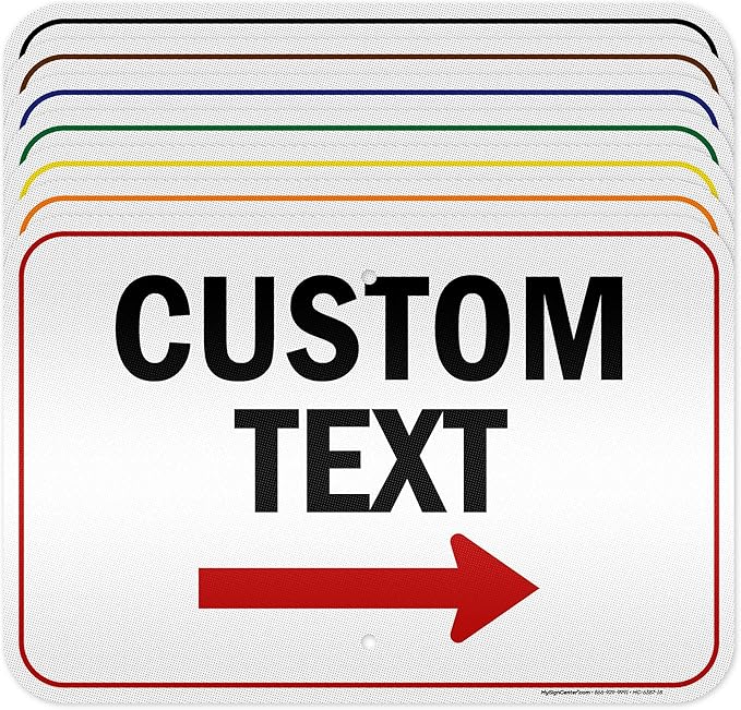 Custom Arrow Directional Sign by My Sign Center by MySignCenter
