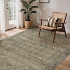 GENIMO 9x12 Area Rugs for Living Room, Machine Washable Non Slip Vintage Rugs by GENIMO