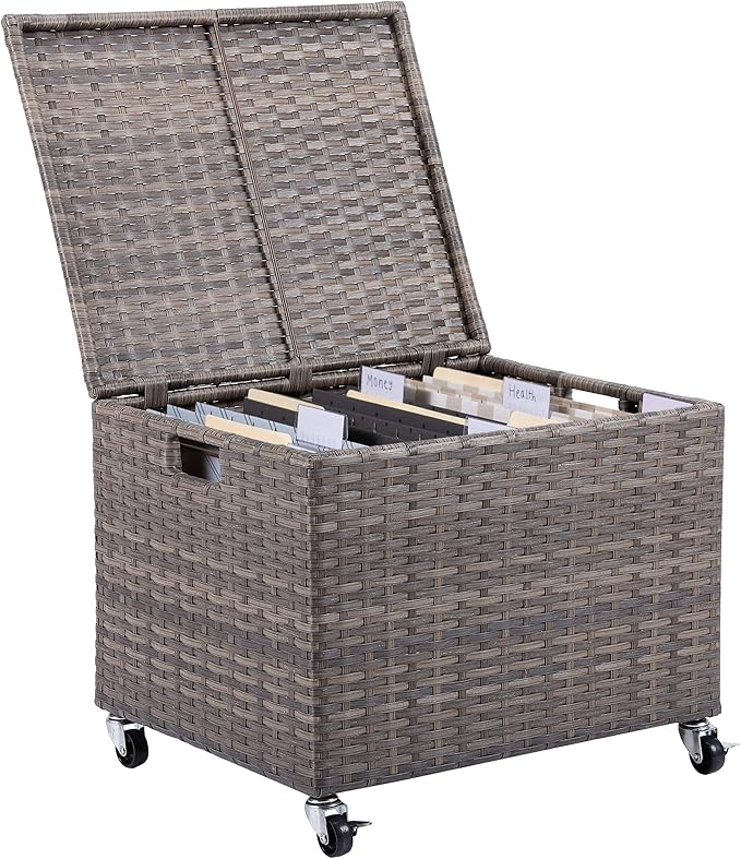 BIRDROCK HOME Rolling File Box by BIRDROCKHOME