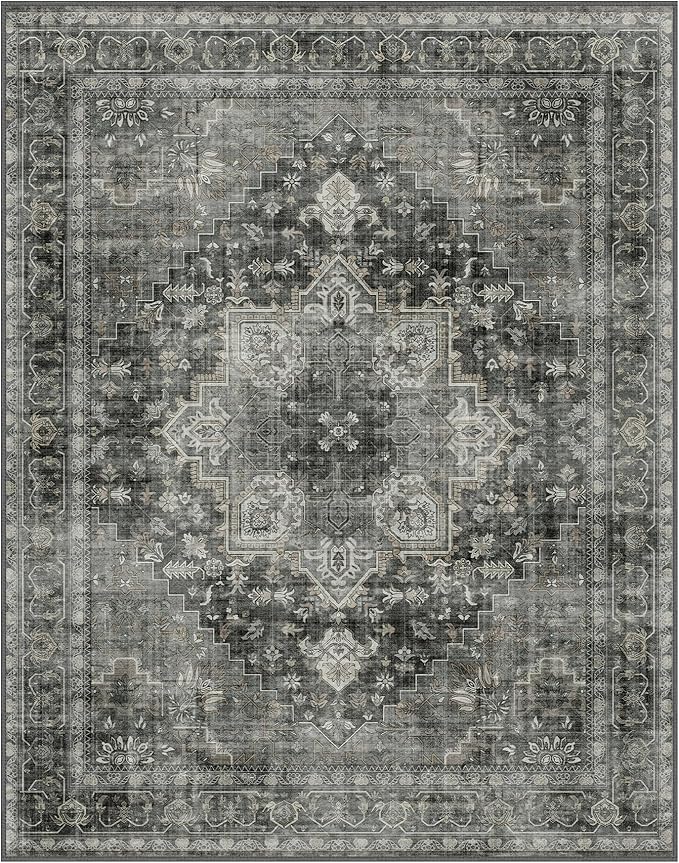 GENIMO 5x7 Area Rugs for Living Room, Machine Washable Non Slip Vintage Rugs - Image 7