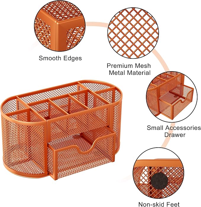 EasyPAG Mesh Pen Holder Desk Organizer - Image 4
