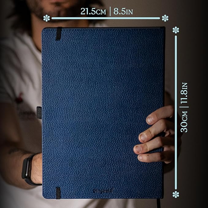 Dingbats* - Wildlife Lined Extra Large A4 Notebook - PU Leather Hardcover - Image 6