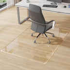 Beveled Edge Office Chair Mat for Carpet Crystal Clear 32" x 46" Heavy Duty Computer Desk Mats for Low Flat and No Pile Carpeted Floor or Hard Floor - Clear Rug Pad for Rolling Chairs