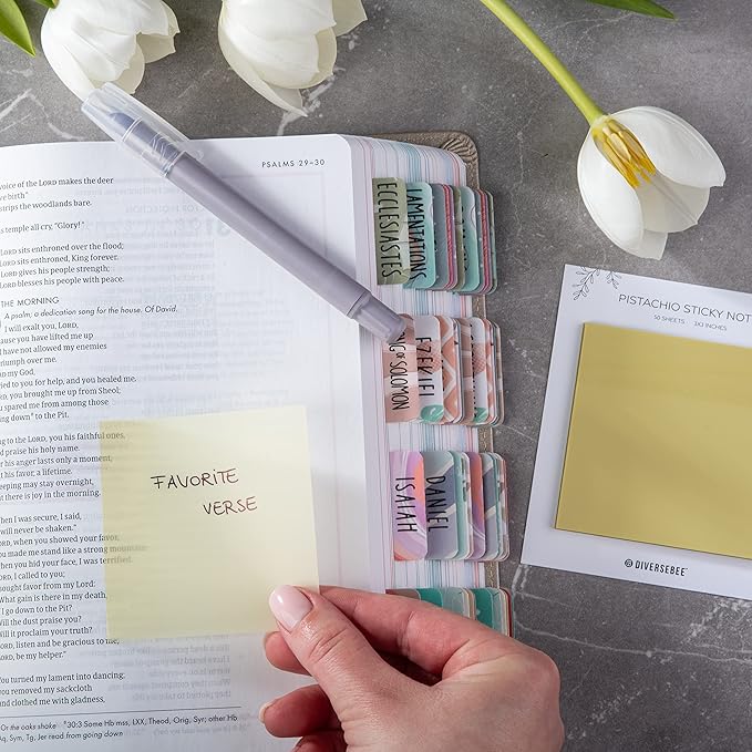 DiverseBee 50 Sheets Pastel Transparent Sticky Notes, 3x3” Clear Sticky Tabs - Image 3