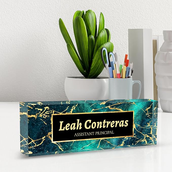 Personalized Name Plate for Desk Custom Acrylic Desk Name Plate Custom Employee - Image 3