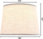 GO&SO Large Oatmeal Linen Drum Lamp Shade - Image 2