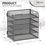 2 Pack Letter Tray 5-Tier Desk Organizer File Paper Holder - Image 2