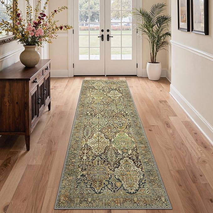 GENIMO Runner Rug 2x7 Machine Washable Non Slip Vintage Hallway Runner Rug - Image 2