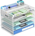 Docnest 5 Tier Mesh Desk Organizer- Letter Tray by DocNest