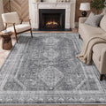 GENIMO 6x9 Area Rugs for Living Room, Machine Washable Non Slip Rugs, Low Pile