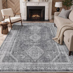 GENIMO 6x9 Area Rugs for Living Room, Machine Washable Non Slip Rugs, Low Pile