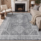 GENIMO 8x10 Area Rugs for Living Room, Machine Washable Non Slip Rugs, Low Pile by GENIMO