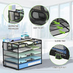 Docnest 5 Tier Mesh Desk Organizer- Letter Tray - Image 5