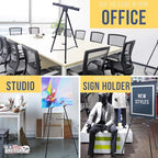 U.S. Art Supply 70" High Boardroom XL Black Aluminum Flip Chart Easel & - Image 6