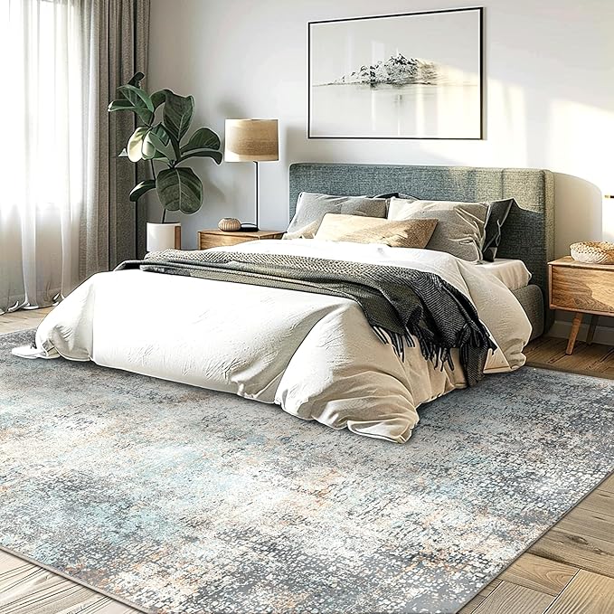 GENIMO Washable Area Rugs for Living Room, 10x14 Modern Non Slip Rugs, Low Pile - Image 10