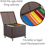 BIRDROCK HOME Rolling File Box - Image 7